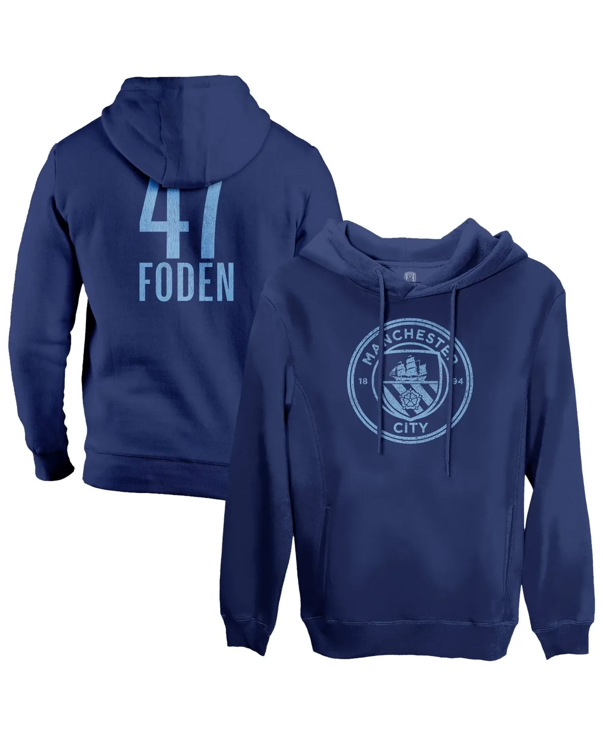 Phil Foden Manchester City Player Fleece Pullover Hoodie by 1863fc