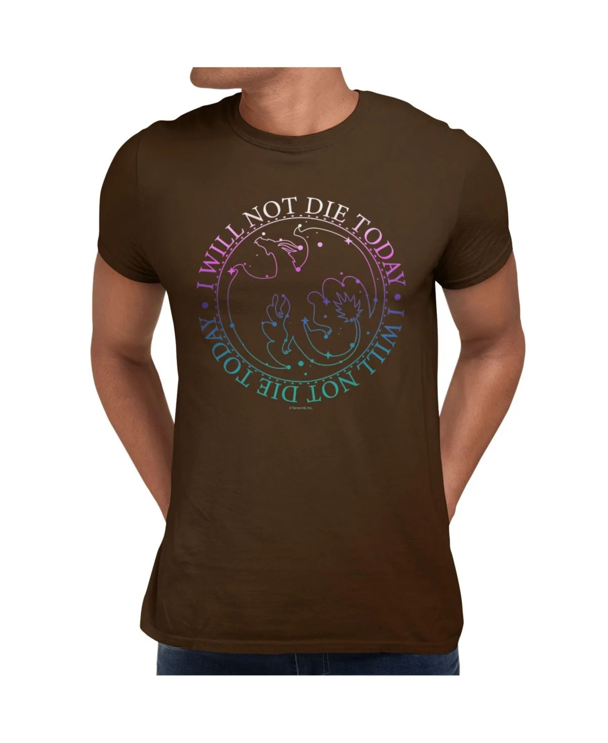 The Empyrean I Will Not Die Today Star Gradient Graphic Short Sleeve T-Shirt by Fourth Wing