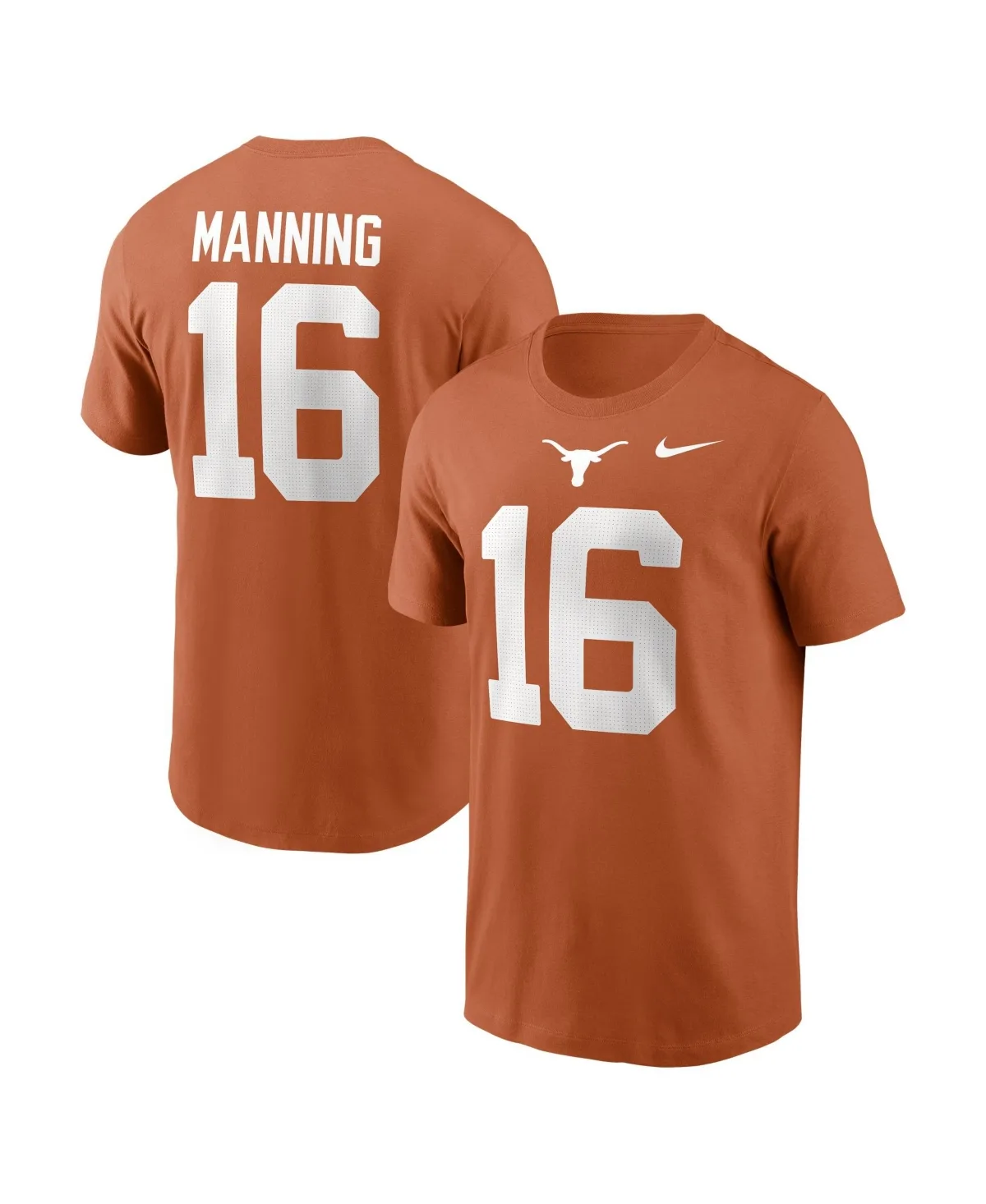 Arch Manning Texas Longhorns Name & Number T-Shirt by Nike