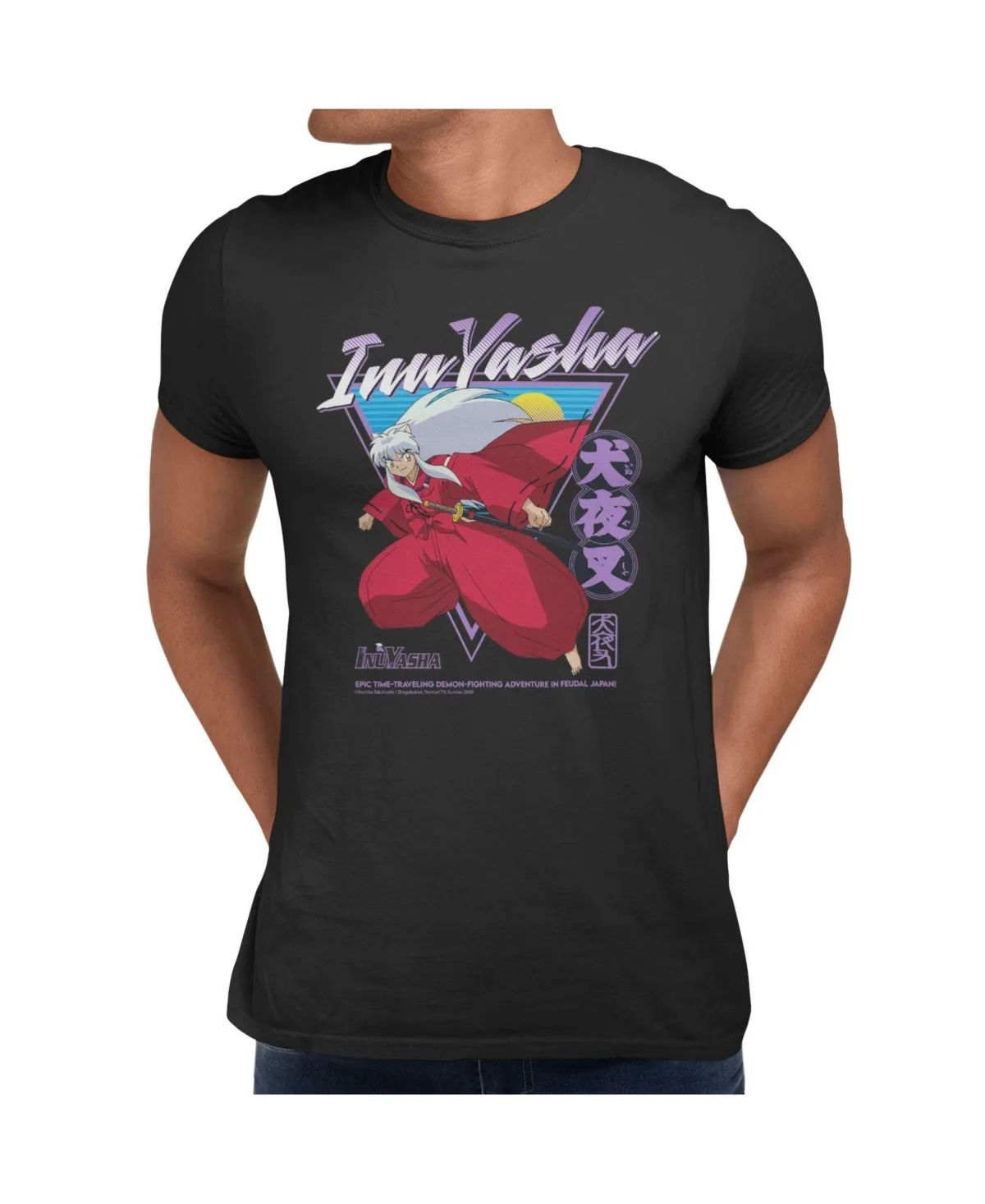 Retro 80s Style Geometric Short Sleeve T-Shirt by Inuyasha