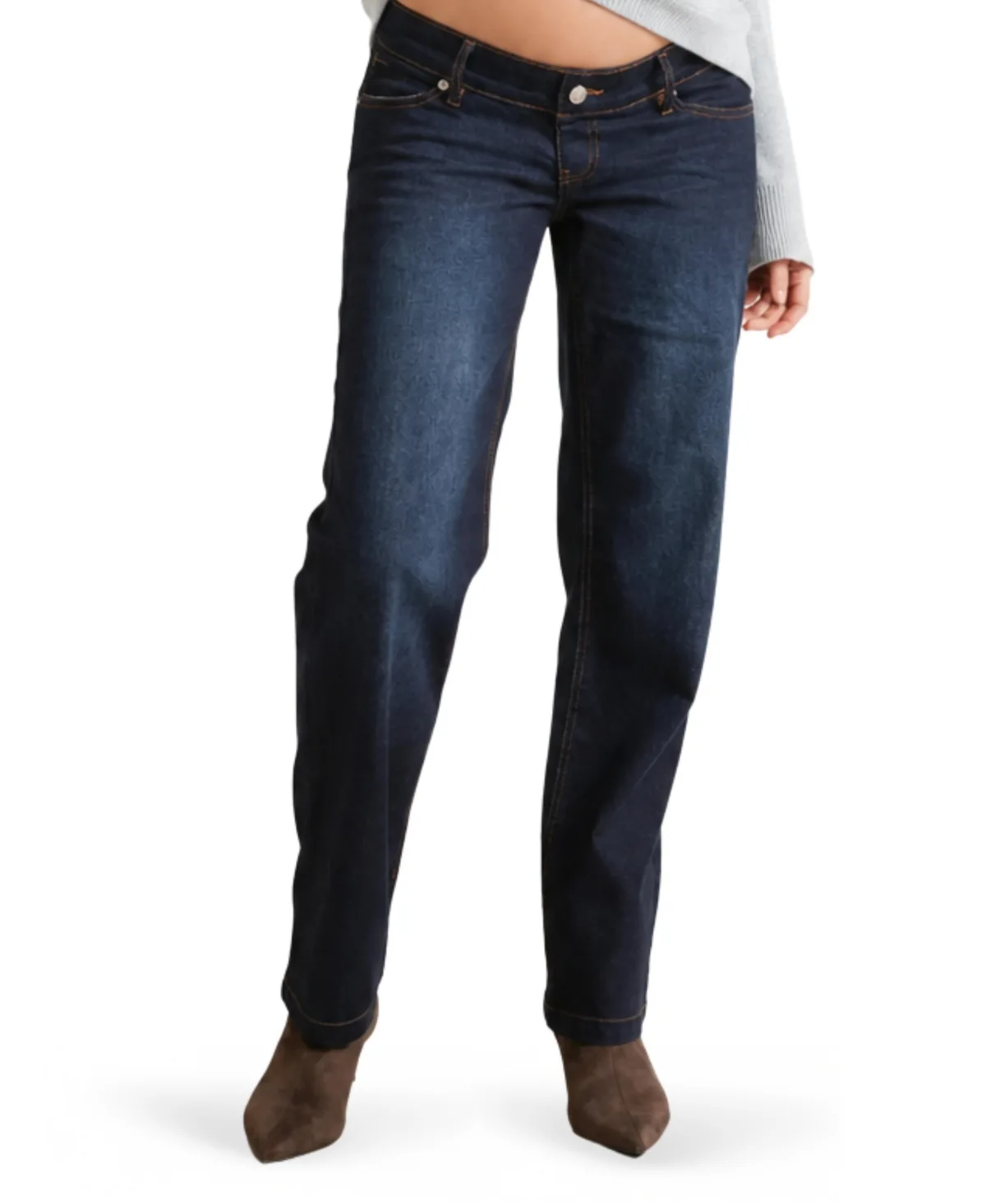 Under-the-Bump Straight-Leg Jeans by Nom Maternity