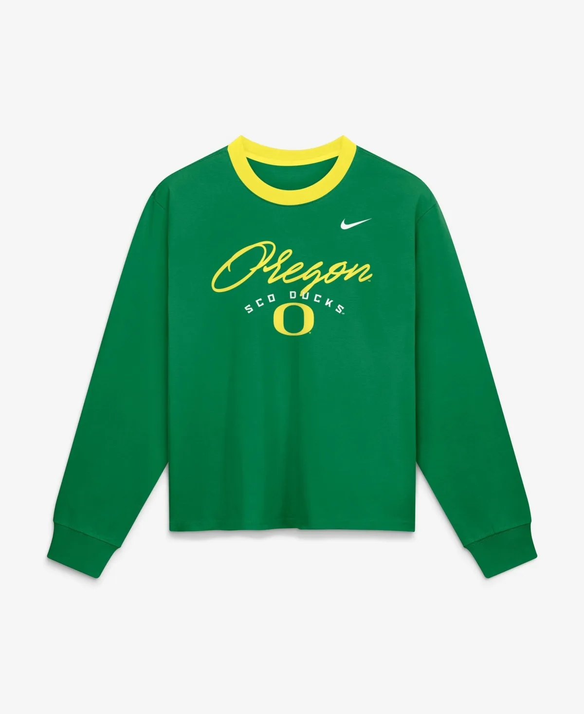 Oregon Ducks Ringer Boxy Long-Sleeve T-Shirt by Nike
