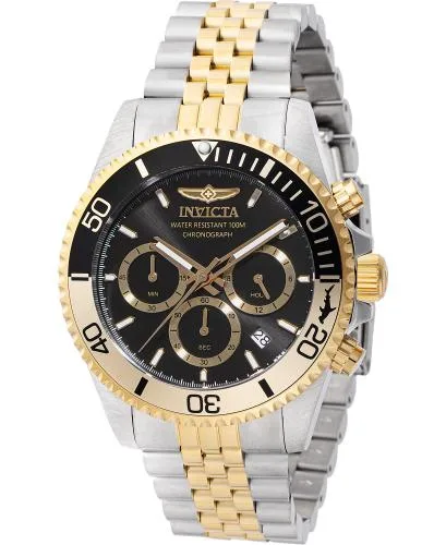 44720 Pro Diver Quartz Chronograph Black Dial Watch by Invicta