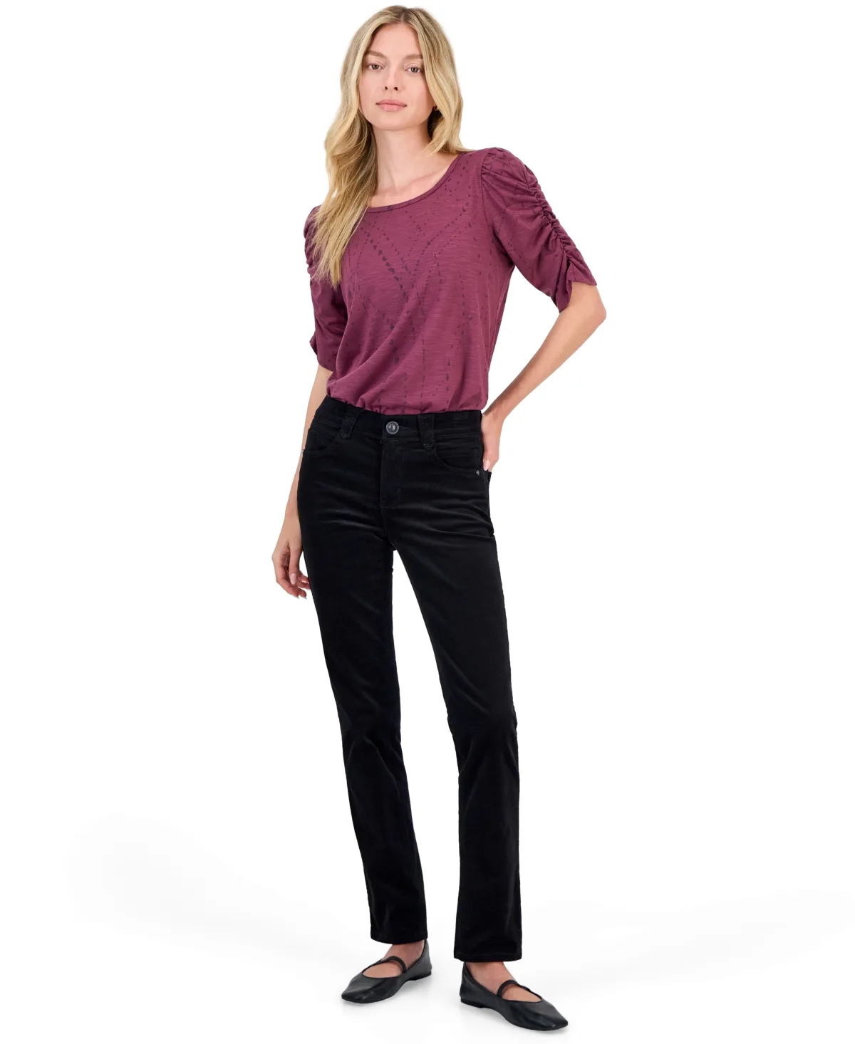 AbSolution Straight-Leg Corduroy Pants by Democracy