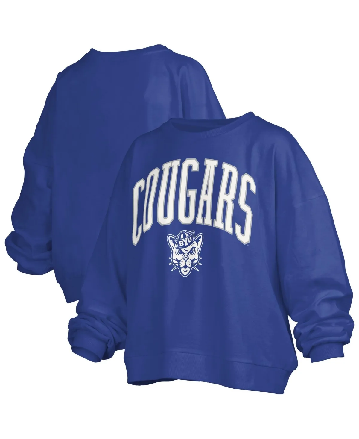 Byu Cougars Oversized Janise Arch Over Logo Fleece Sweatshirt