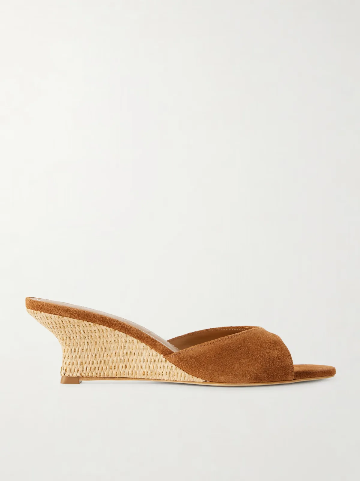 - Brigitte Suede Wedge Mules -