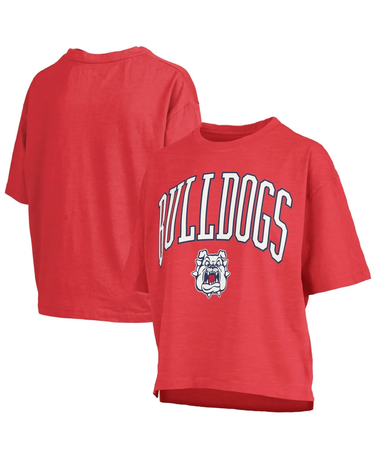Fresno State Bulldogs Oversized Nelson Arch Over Logo Slub T-Shirt by Pressbox