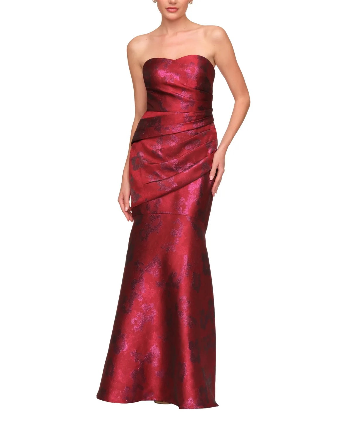 Sylvie Floral Mermaid Strapless Gown by JS Collections