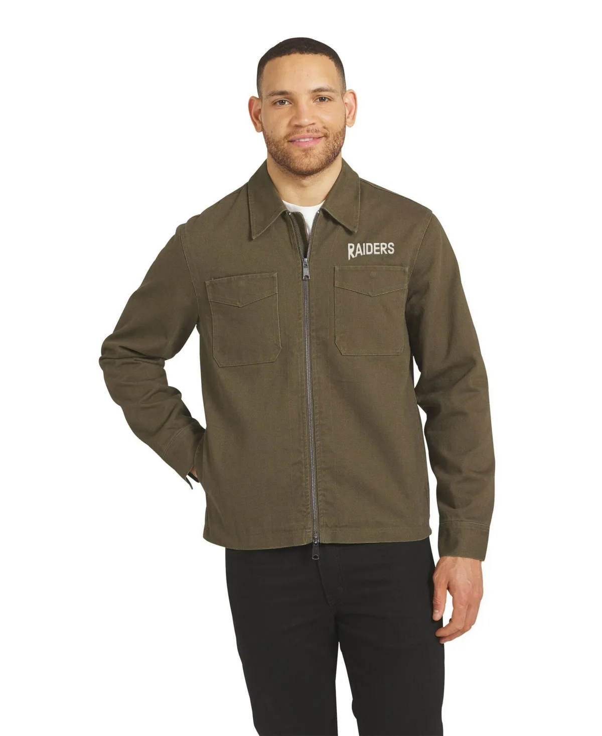 Darius Rucker Collection by Fanatics Las Vegas Raiders Brushed Canvas Full-Zip Jacket by Fanatics