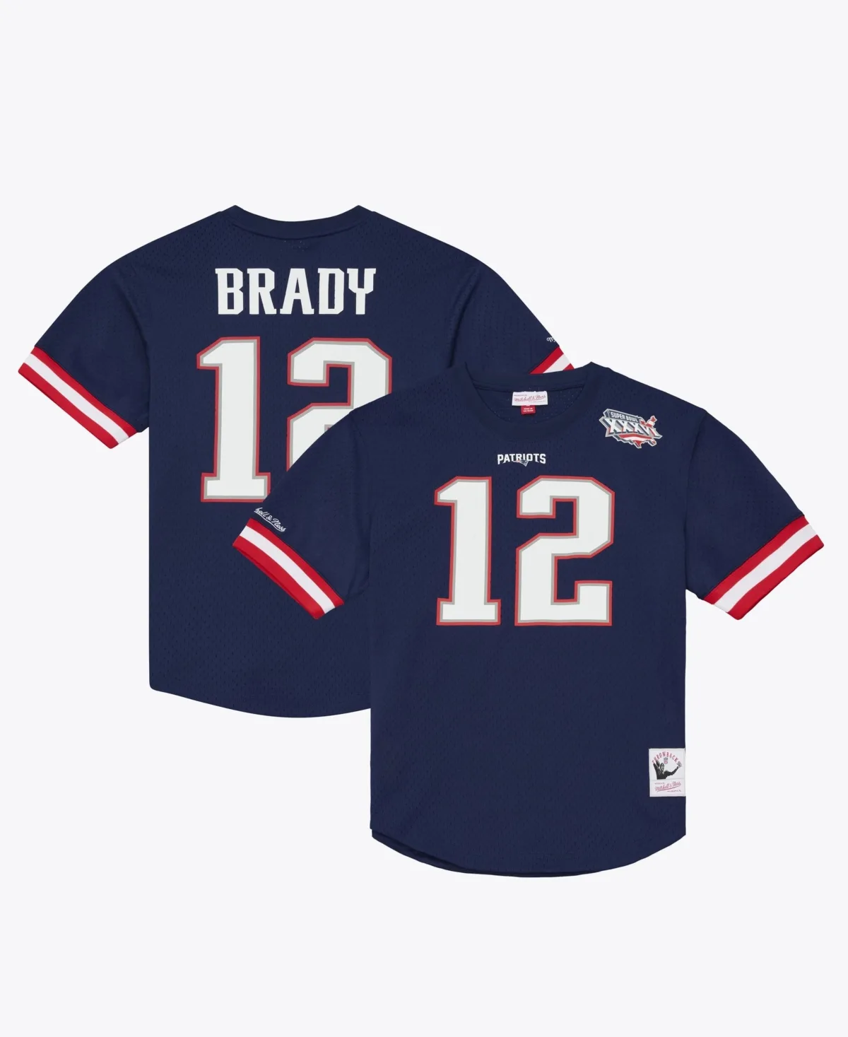 Tom Brady New England Patriots Retired Player Name & Number Mesh Top by Mitchell & Ness