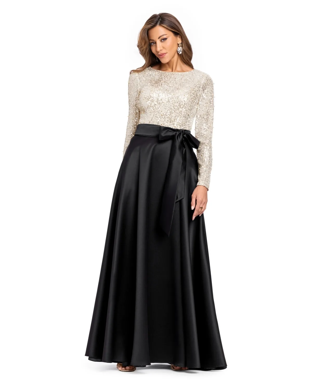 Long Sleeve Ball Gown by Xscape