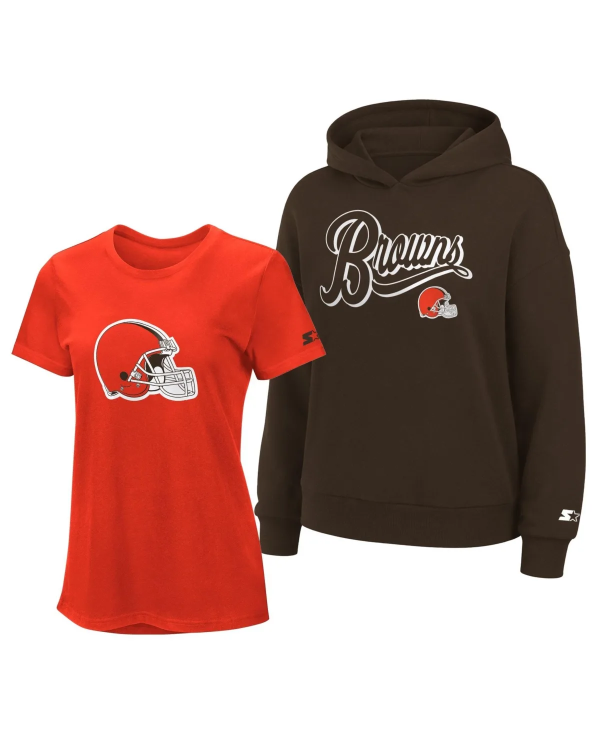 Cleveland Browns Hoodie and T-Shirt Combo Pack by Starter