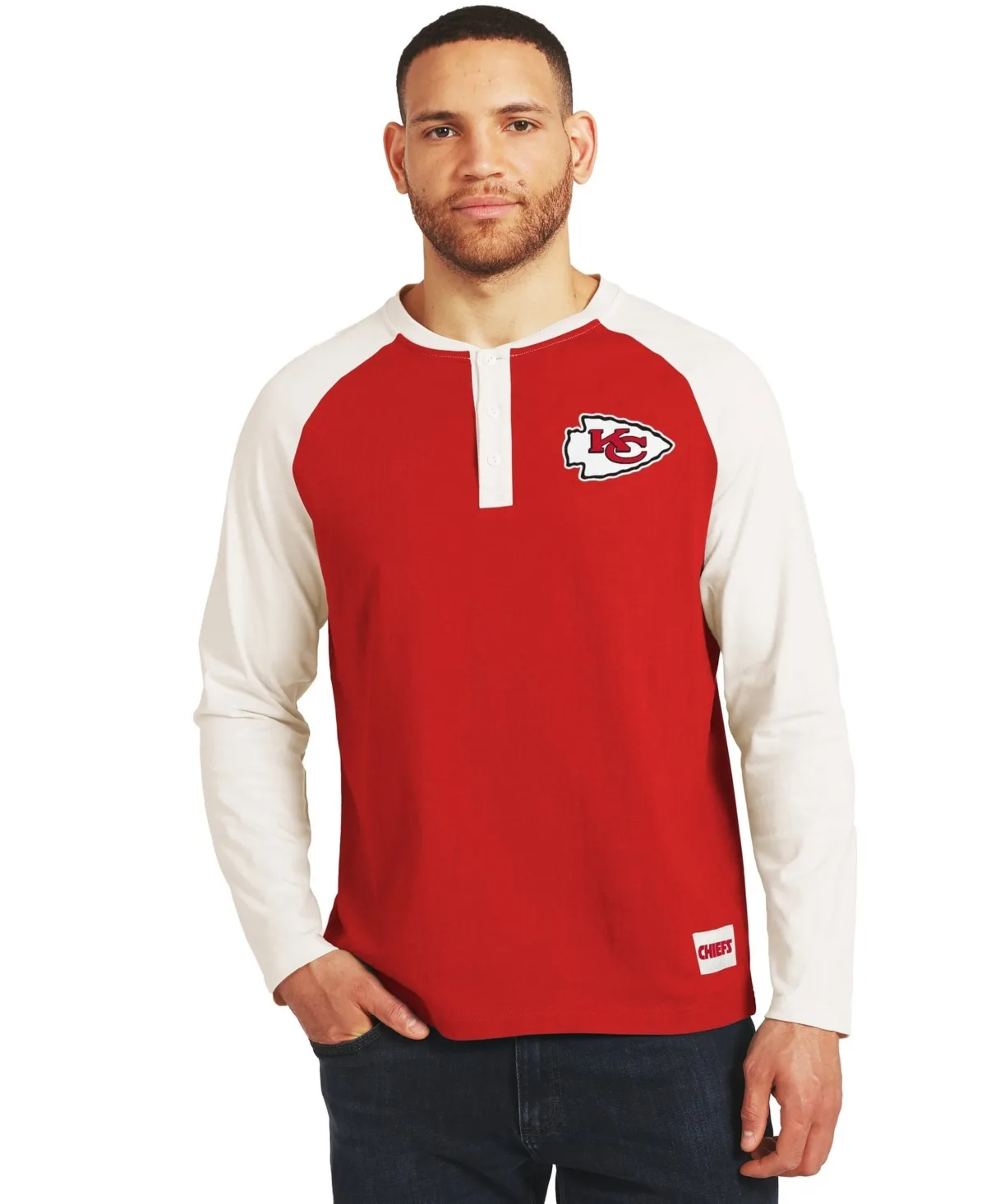 Darius Rucker Collection by Fanatics Kansas City Chiefs Henley Long-Sleeve T-Shirt