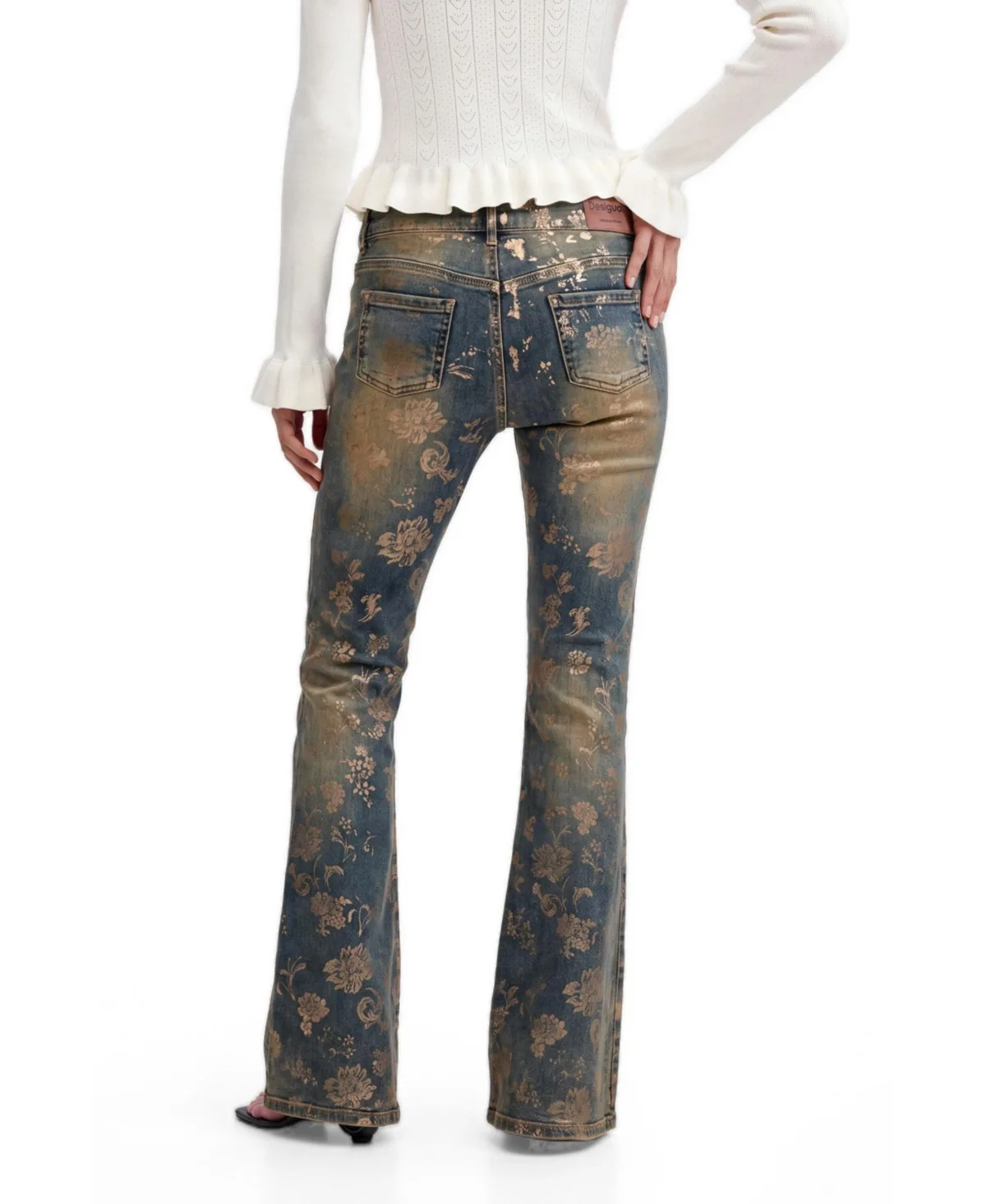 Printed Flare Jeans by Desigual