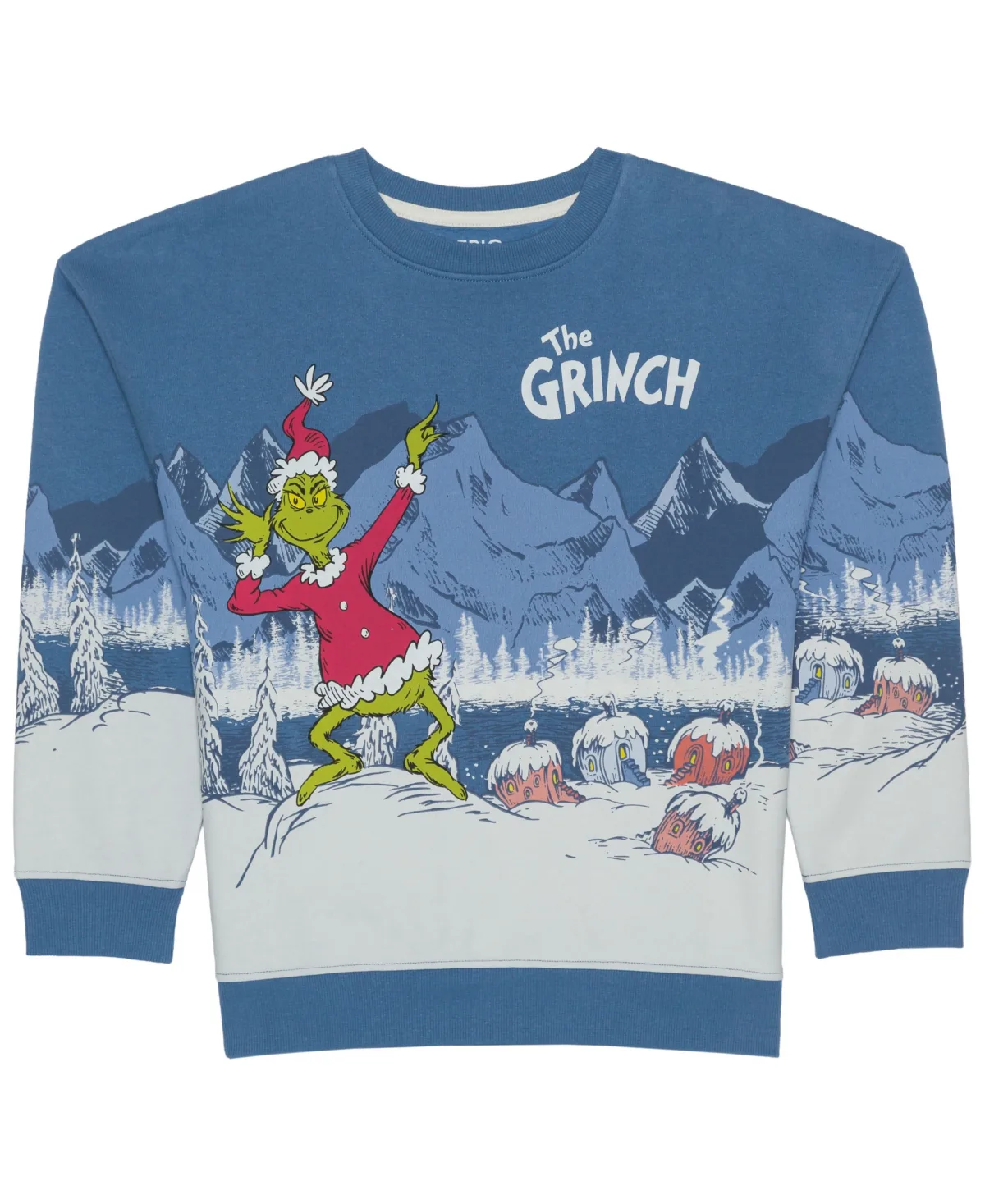 Grinch Whoville Screen-Printed Crewneck Sweatshirt by Epic Threads