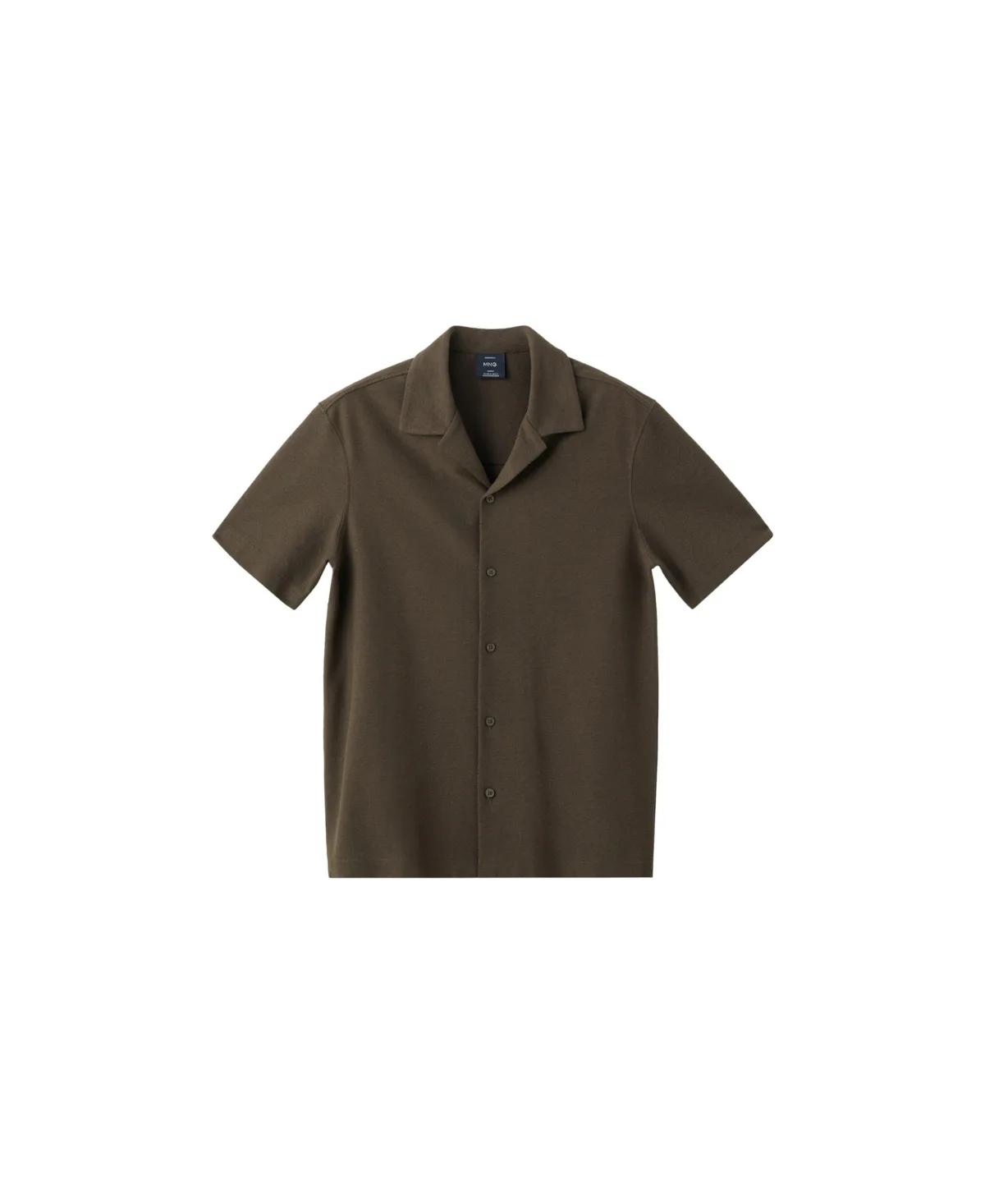 Short-Sleeve Textured Cotton-Blend Shirt by Mango
