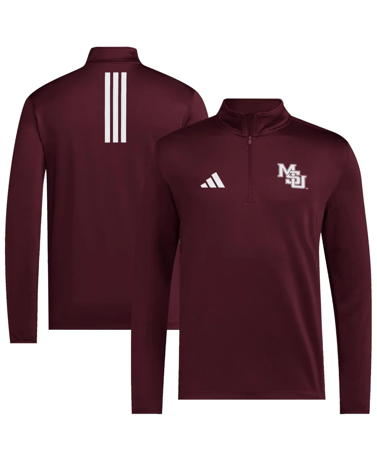Mississippi State Bulldogs Interlock Logo Quarter-Zip Pullover by adidas