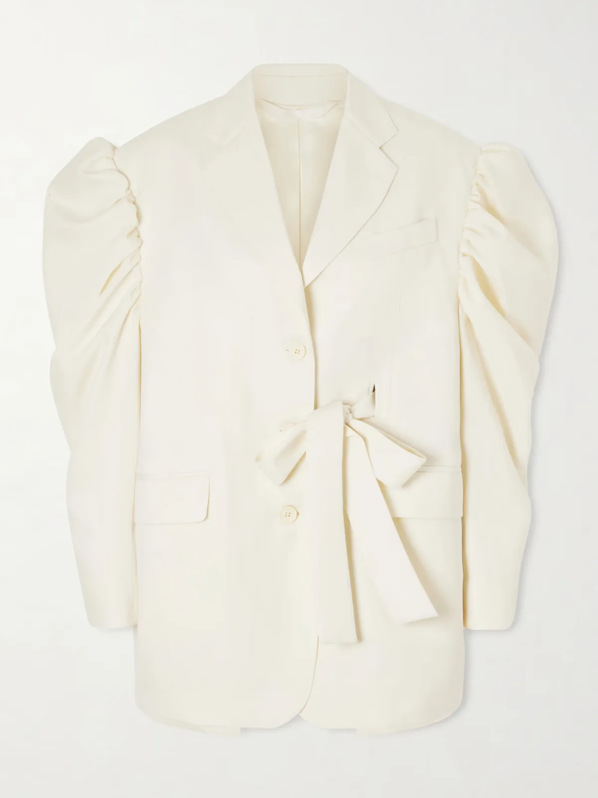 - Open-back Woven Blazer -