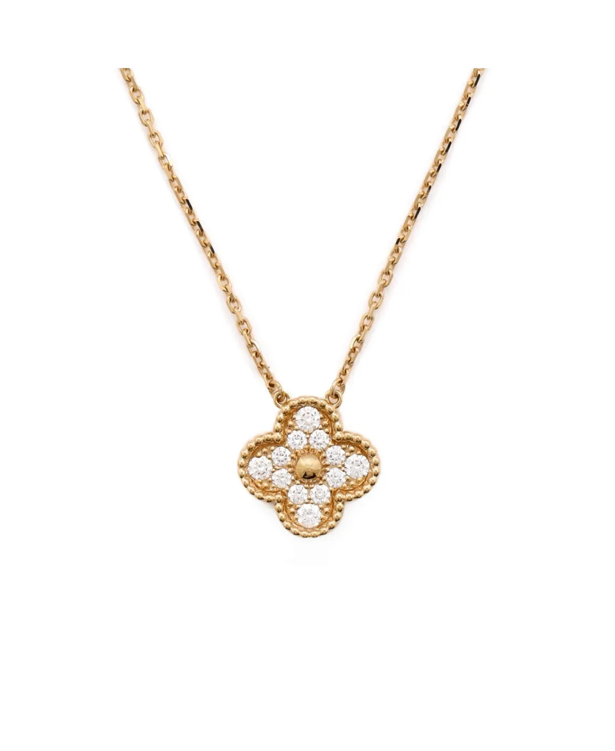 Pre-Owned Van Cleef and Arpels Vintage Alhambra Pendant Necklace - 18k Yellow Gold by Pre Owned Van Cleef & Arpels