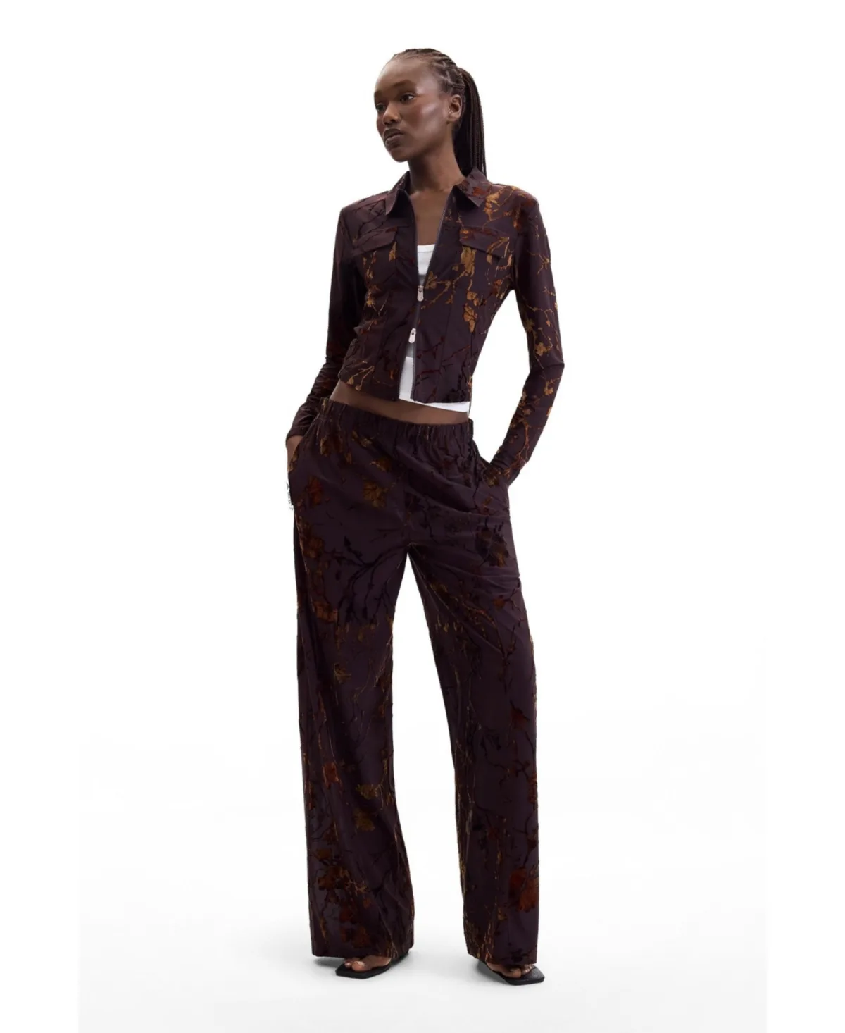 Long Flocked Trousers by Desigual