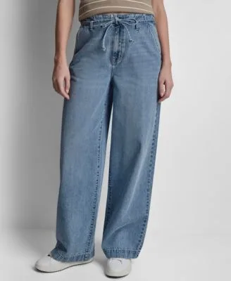 High Rise Wide Leg Trousers by DKNY