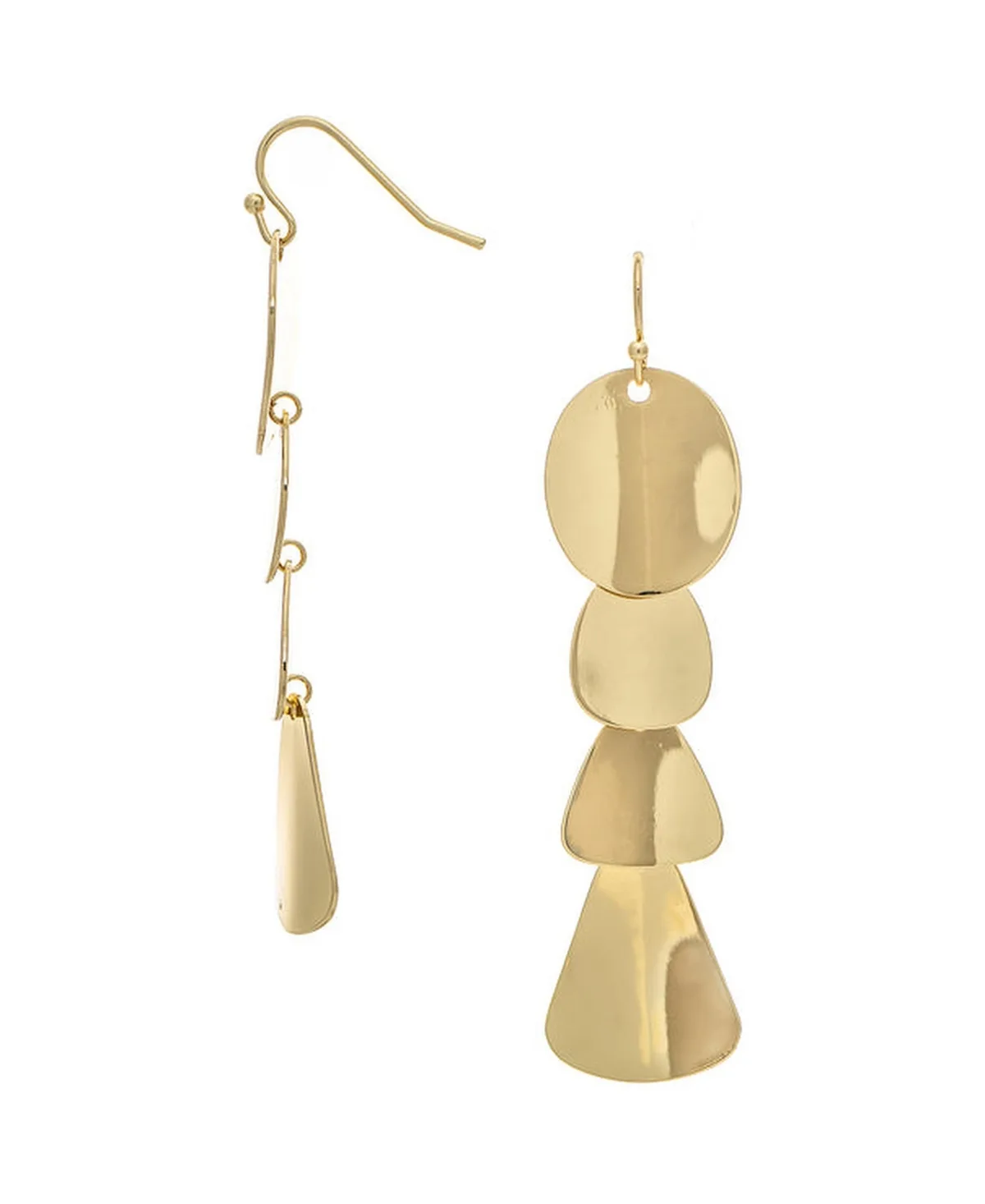 Gold-Tone Geometric Drop Earrings by Rivka Friedman