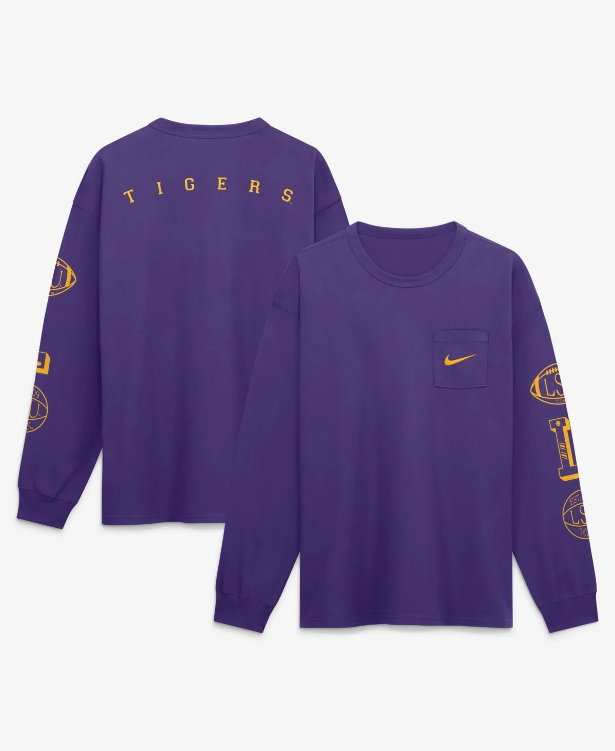 Lsu Tigers Academic Long-Sleeve Pocket T-Shirt by Nike