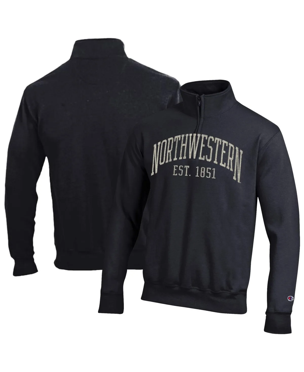 Northwestern Wildcats Powerblend Quarter-Zip Pullover by Champion