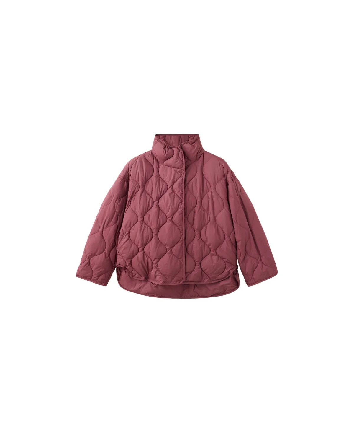 Detachable Scarf Quilted Oversized Anorak by Mango