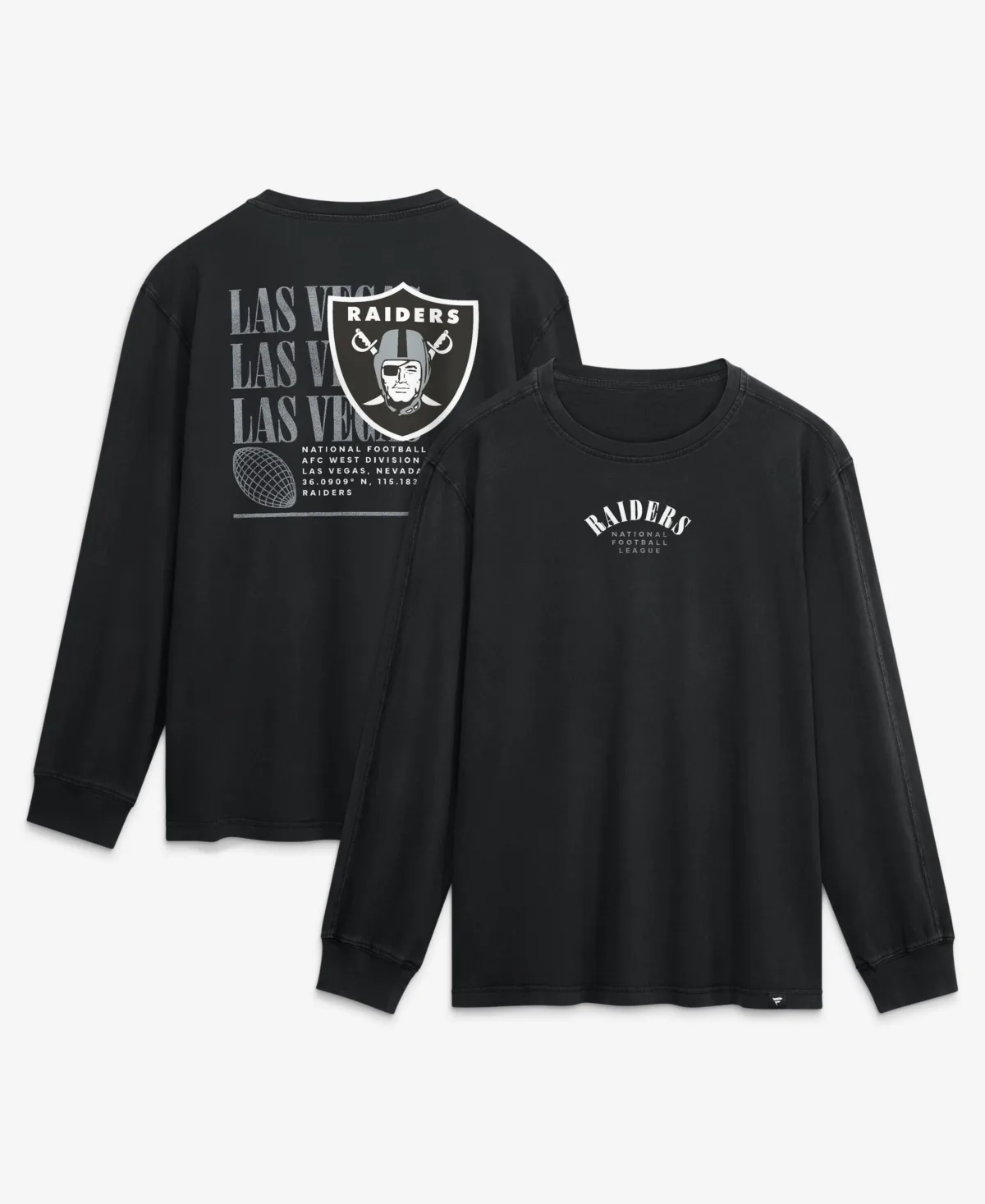 Las Vegas Raiders Relaxed Fullback Drive Long-Sleeve Fashion Top by Fanatics