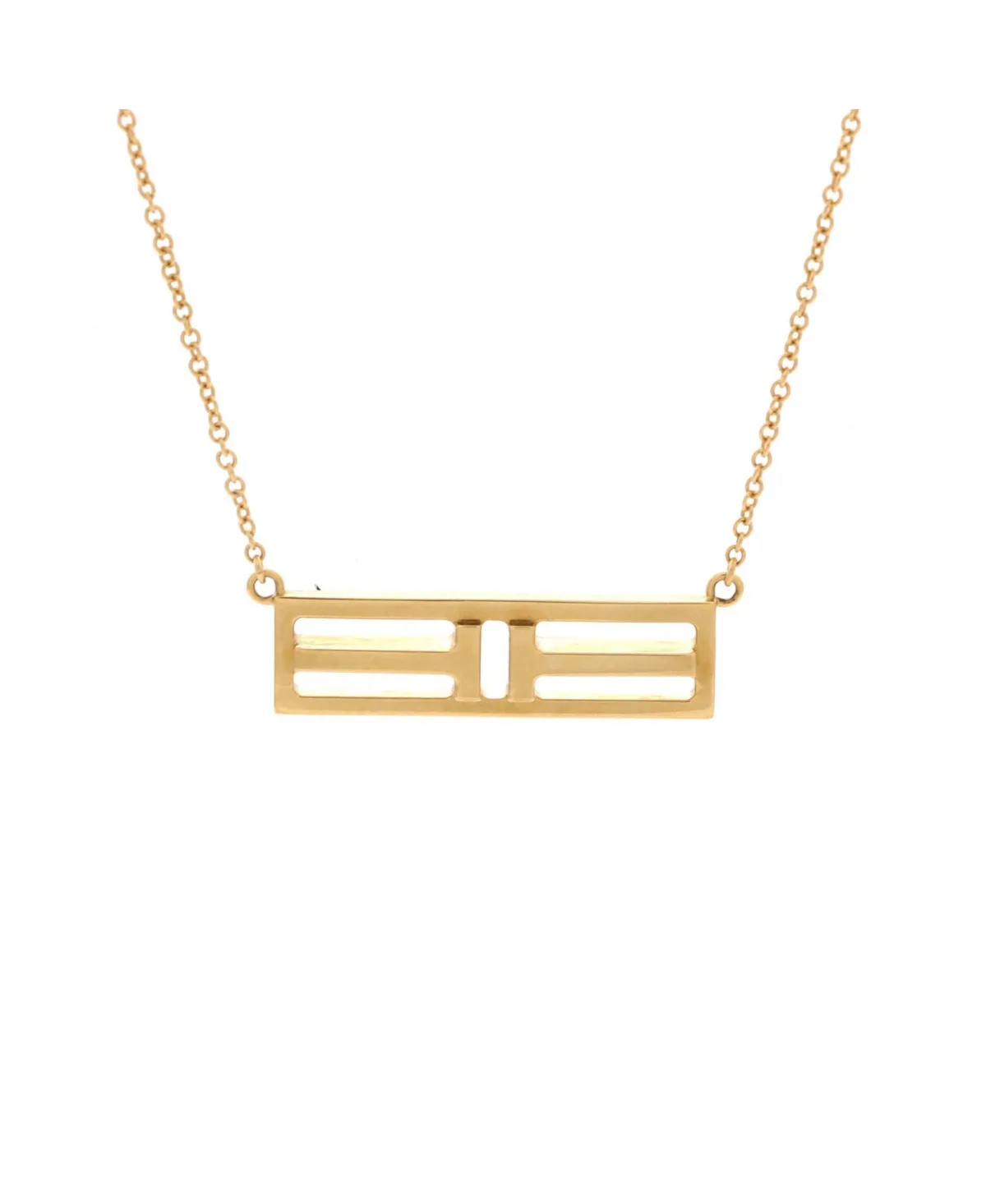 Pre-Owned T Open Horizontal Bar Pendant Necklace by Tiffany & Co.