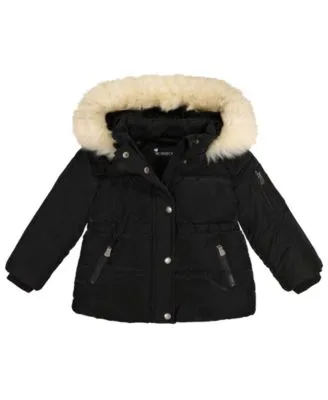 Long Sleeve Velvet Touch Parka Coat by S Rothschild & Co
