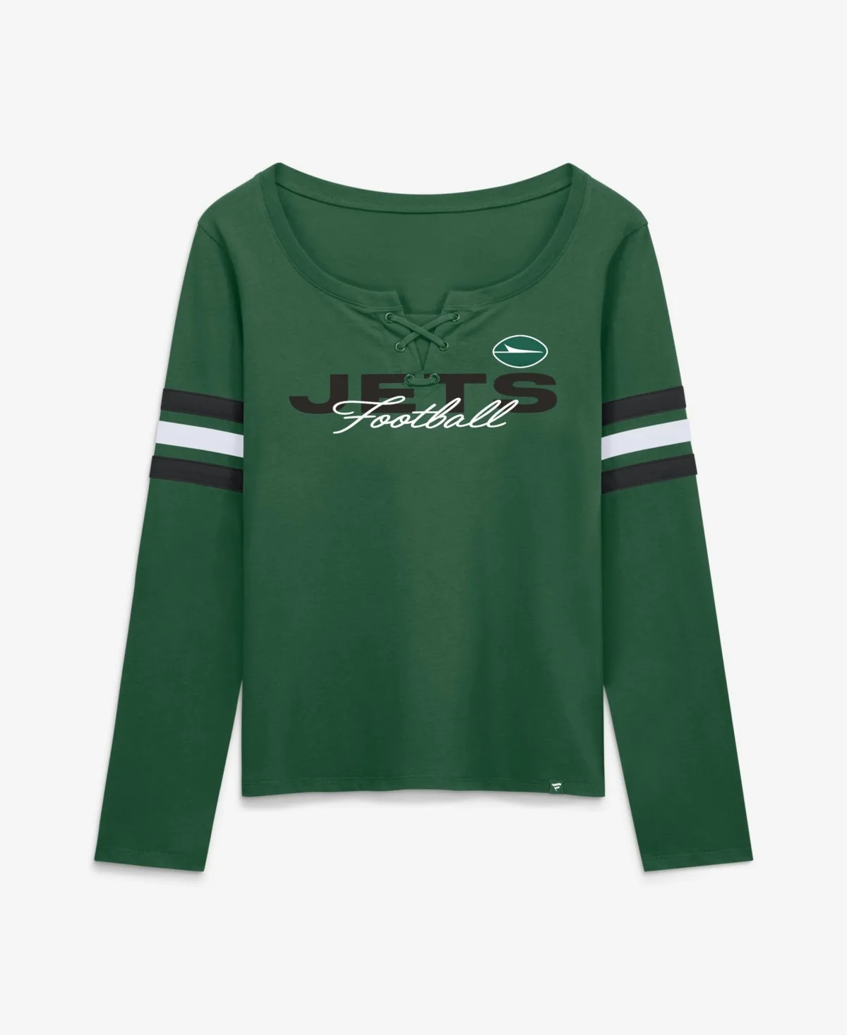 New York Jets Team First Coverage Scheme Lace-Up Long-Sleeve T-Shirt by Fanatics