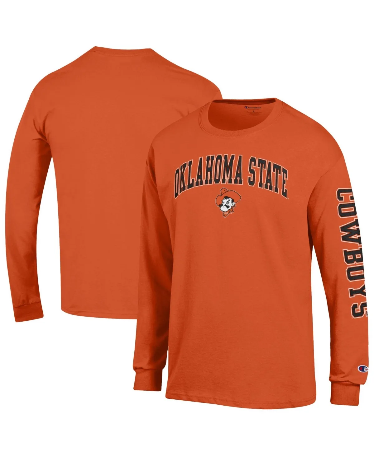 Oklahoma State Cowboys Arch Over Logo 2-Hit Long-Sleeve T-Shirt