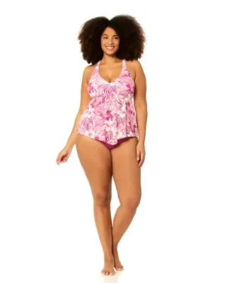 Underwire Floral Print Swim Tankini Top Bottoms