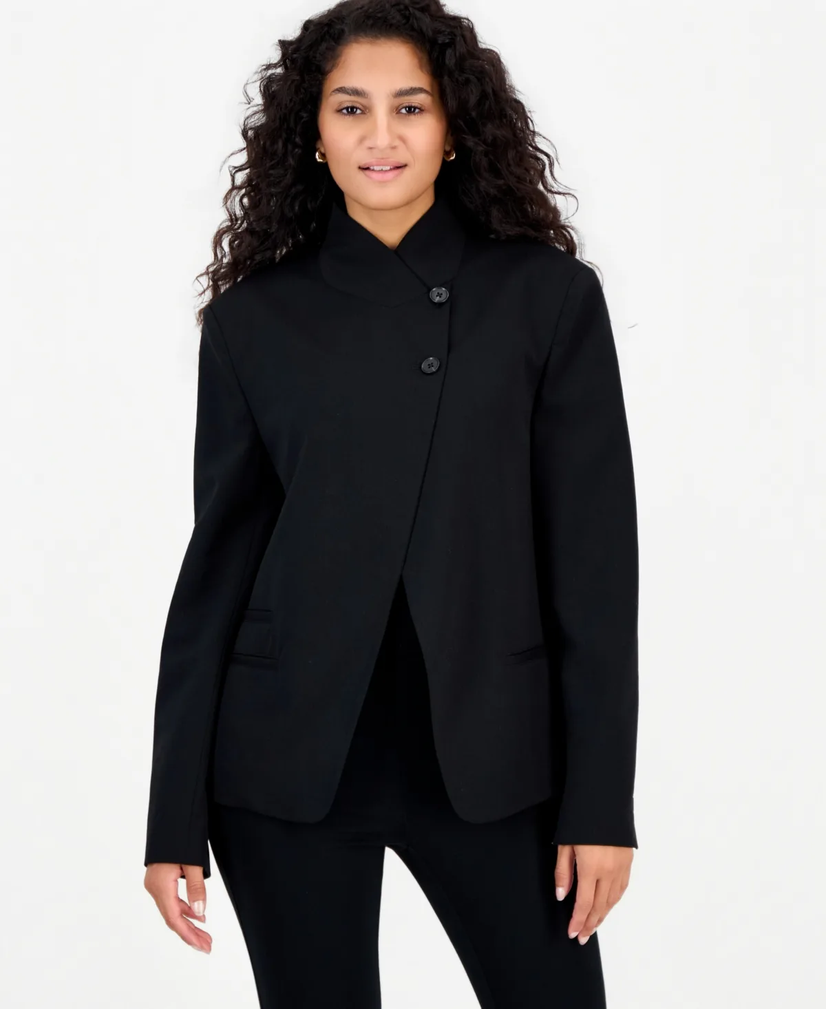 Wrap Long-Sleeve Statement Blazer by Bar III