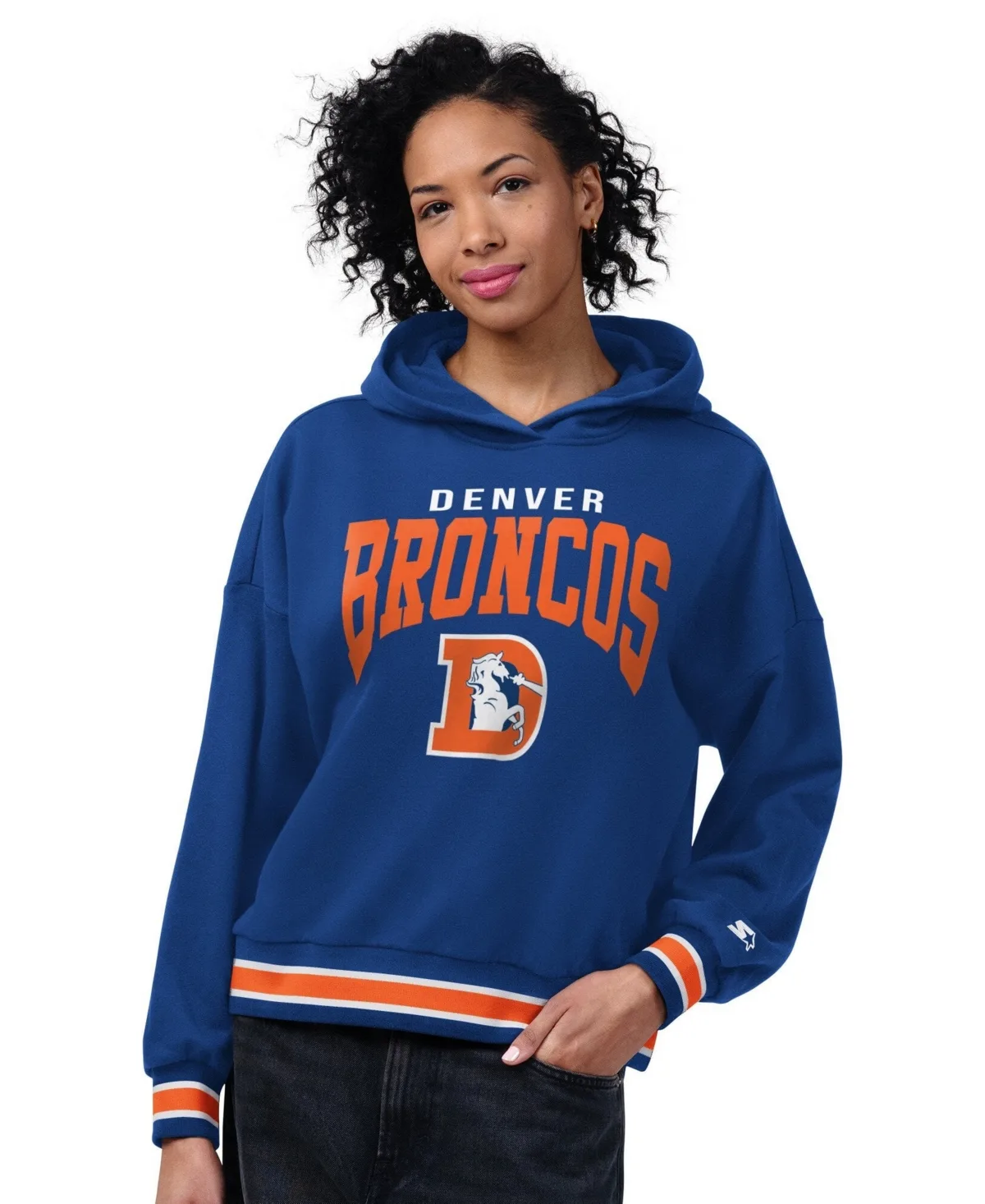 Denver Broncos Vintage Home Plate Hoodie by Starter