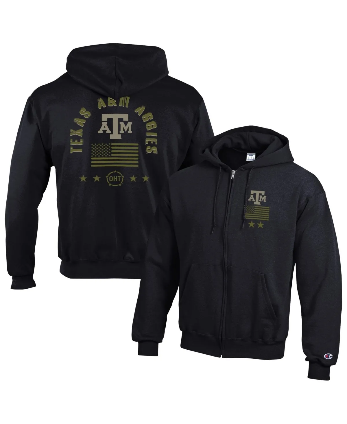 Texas A&M Aggies Operation Hat Trick Flag Powerblend Fleece Full-Zip Hoodie