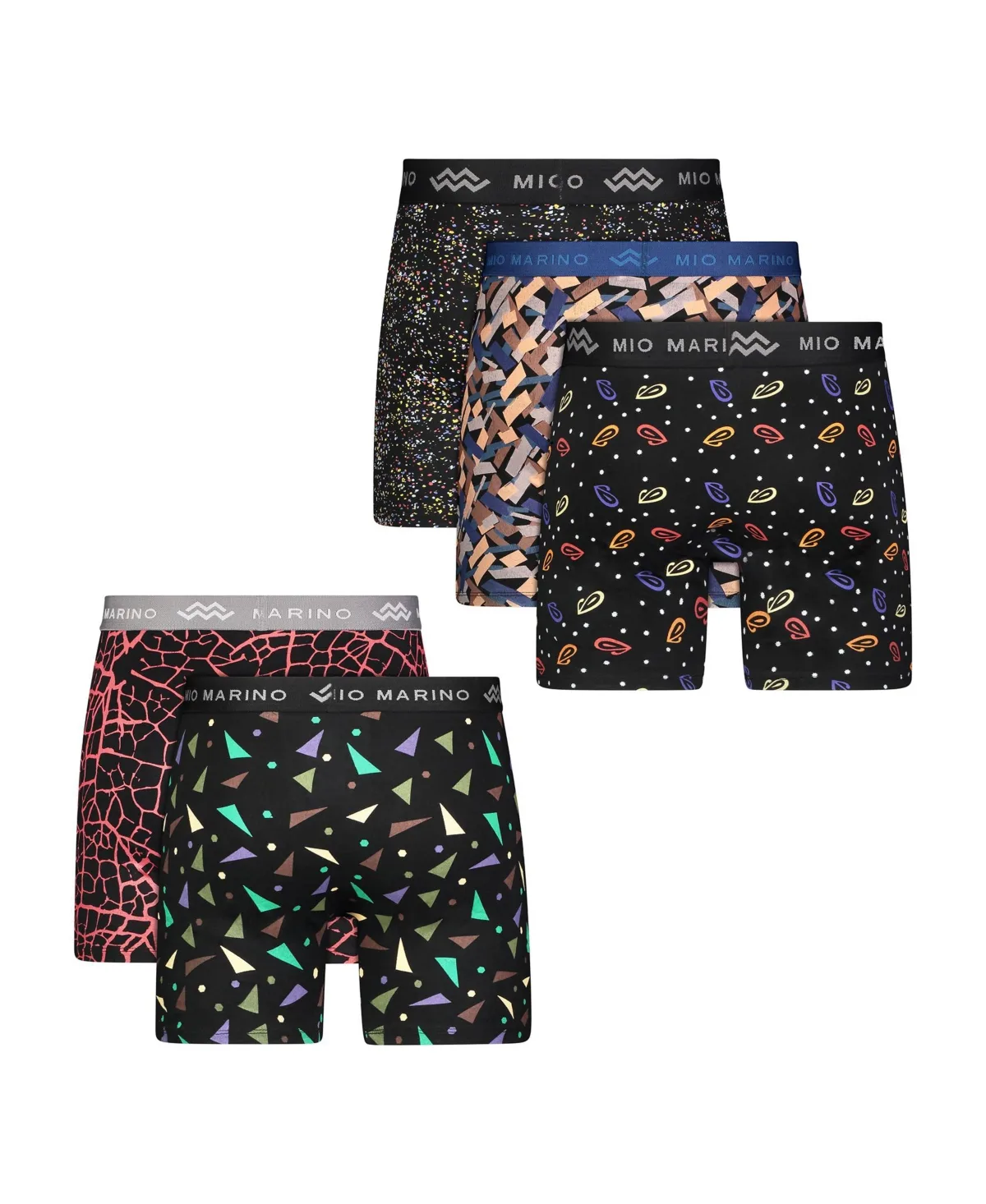 Premium Cotton Boxers, 5-Pack Futuristic Collection by Mio Marino