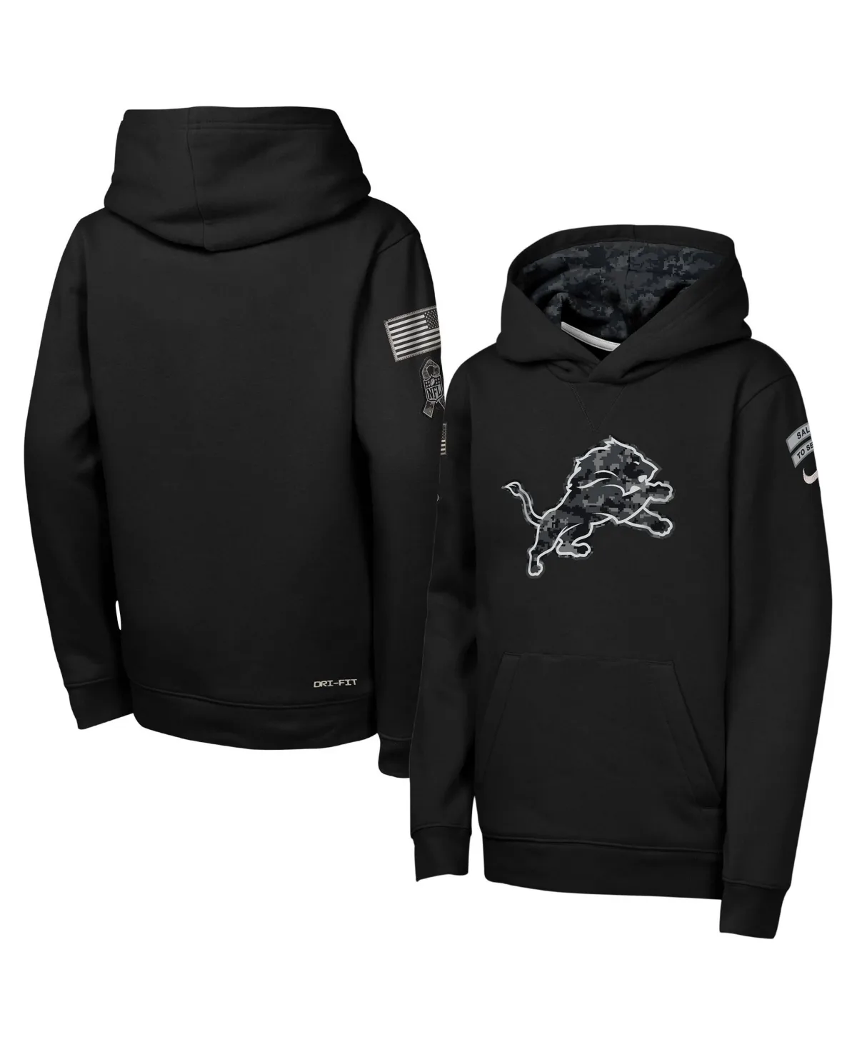 Detroit Lions 2026 Salute to Service Club Fleece Pullover Hoodie by Nike