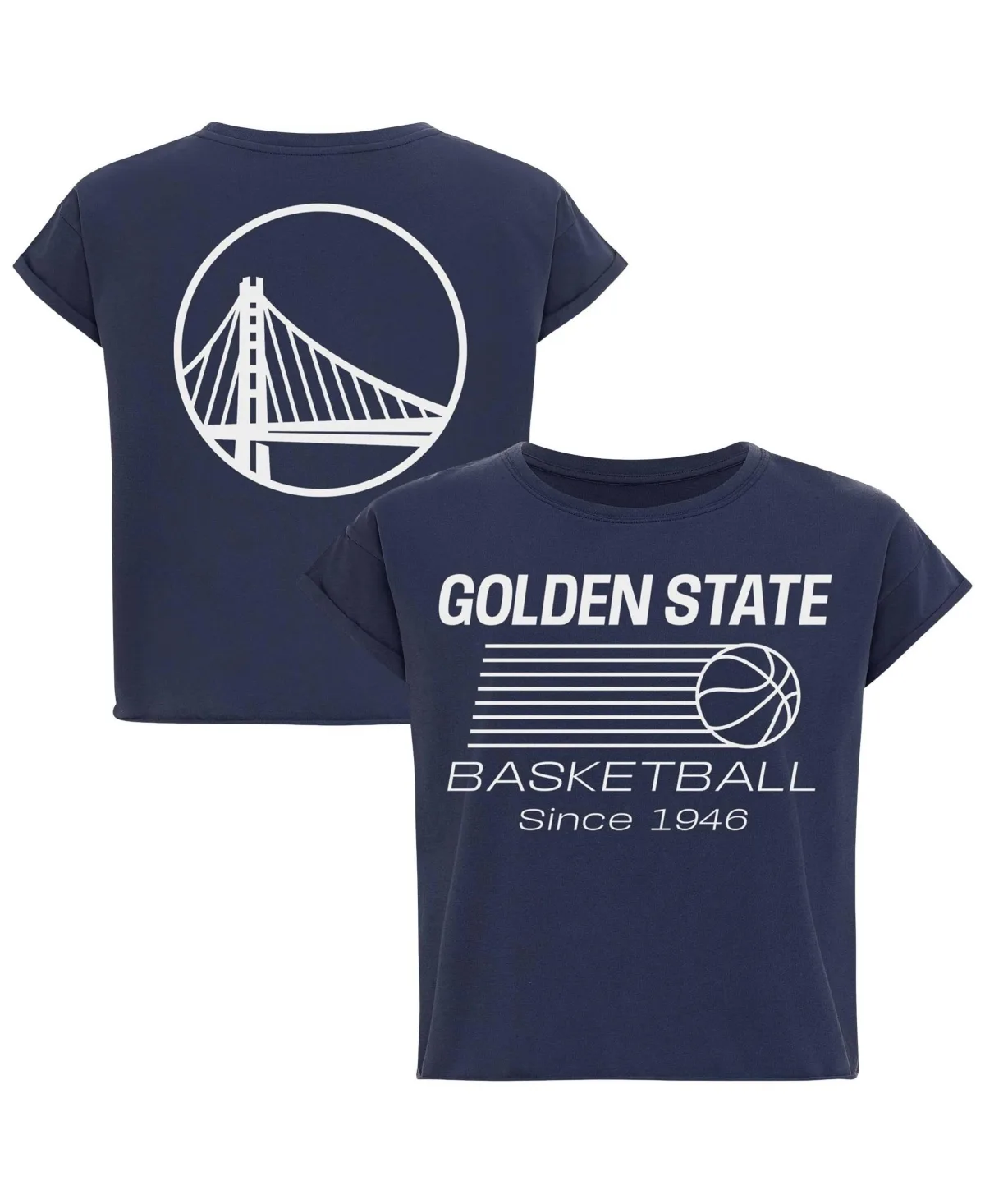 Golden State Warriors Athletic Club Collection Alana Premium Cropped T-Shirt by Sportiqe