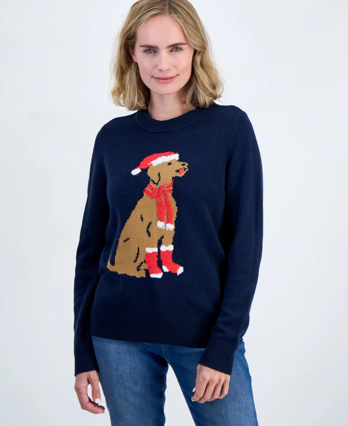 Holiday Crewneck Pullover Sweater by Style & Co