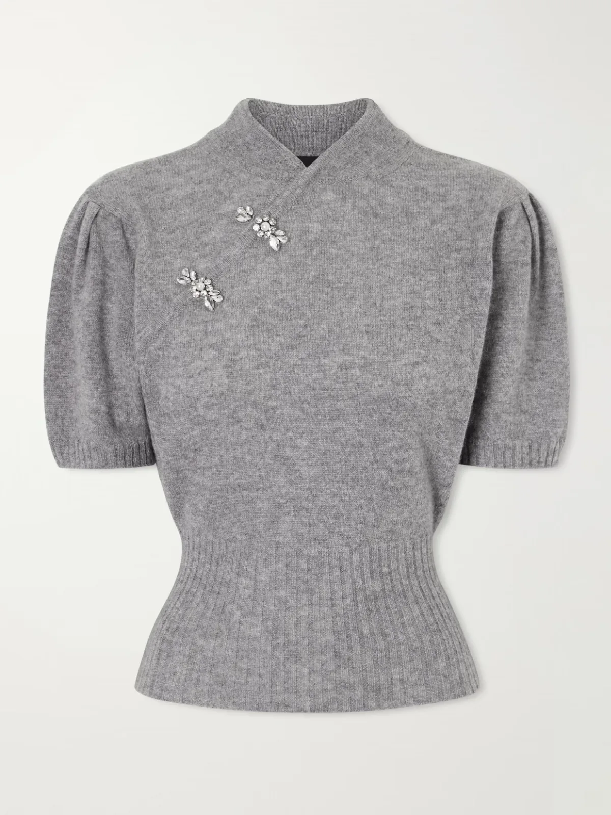 - Mandarin Collar Cashmere Knitwear -