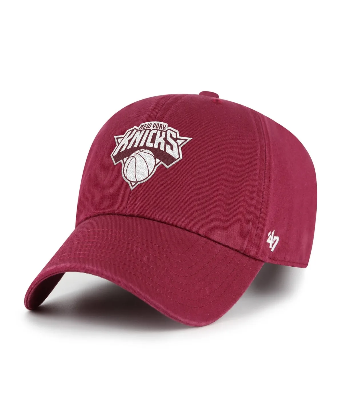47 Brand Cardinal New York Knicks Color Pack Clean Up Adjustable Hat