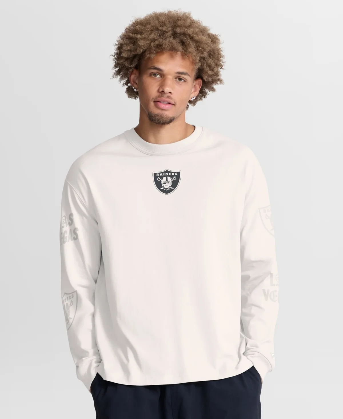 Las Vegas Raiders Oversized Type Play Long-Sleeve T-Shirt