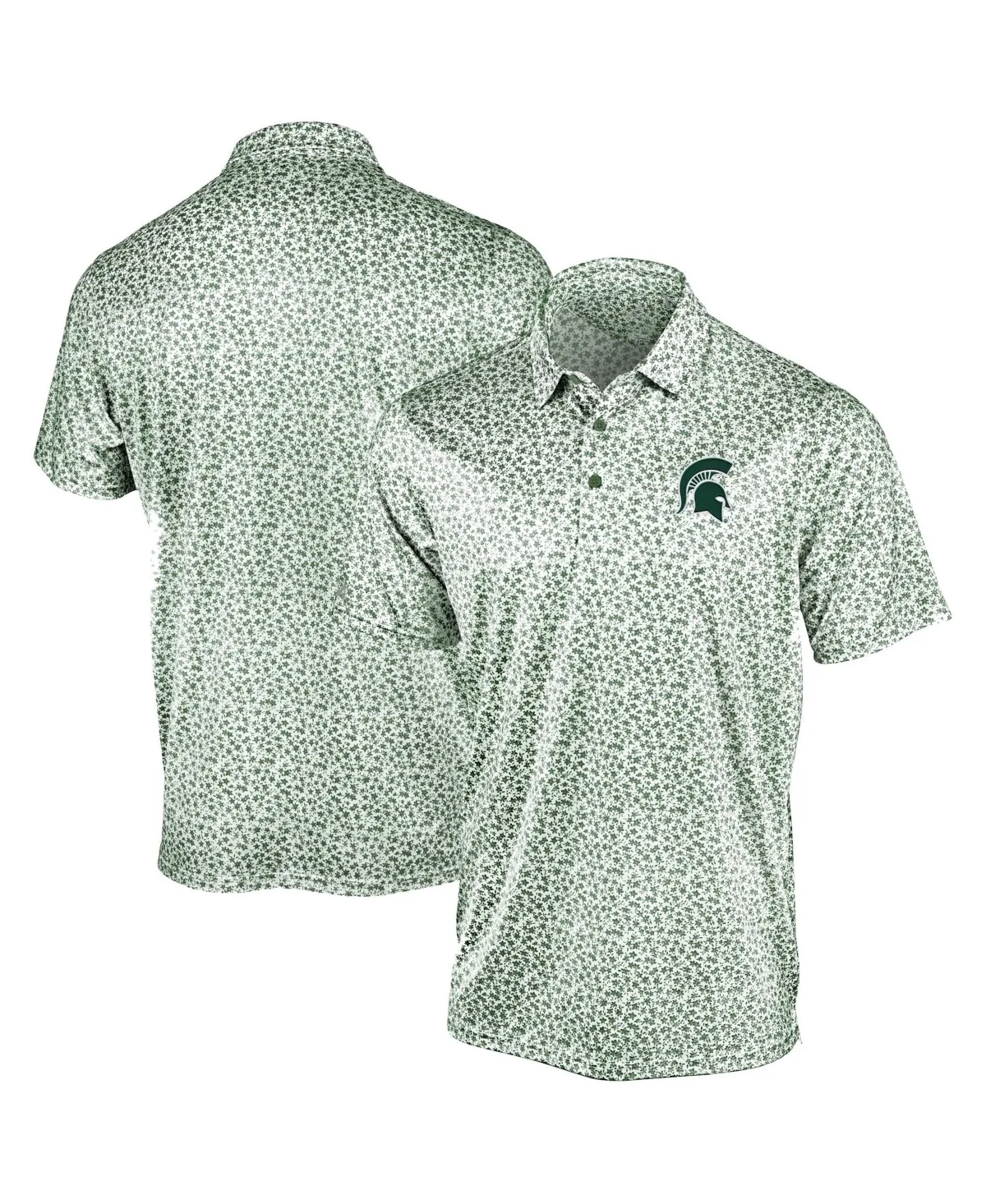 Antigua Michigan State Spartans Flourish Polo Shirt