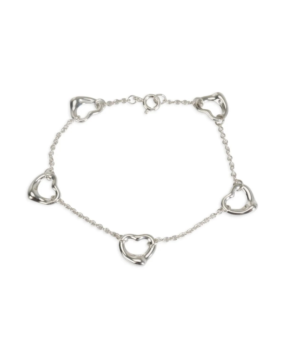 Pre-Owned Tiffany & Co Sterling Silver Elsa Peretti Open Heart Bracelet by Tiffany & Co.