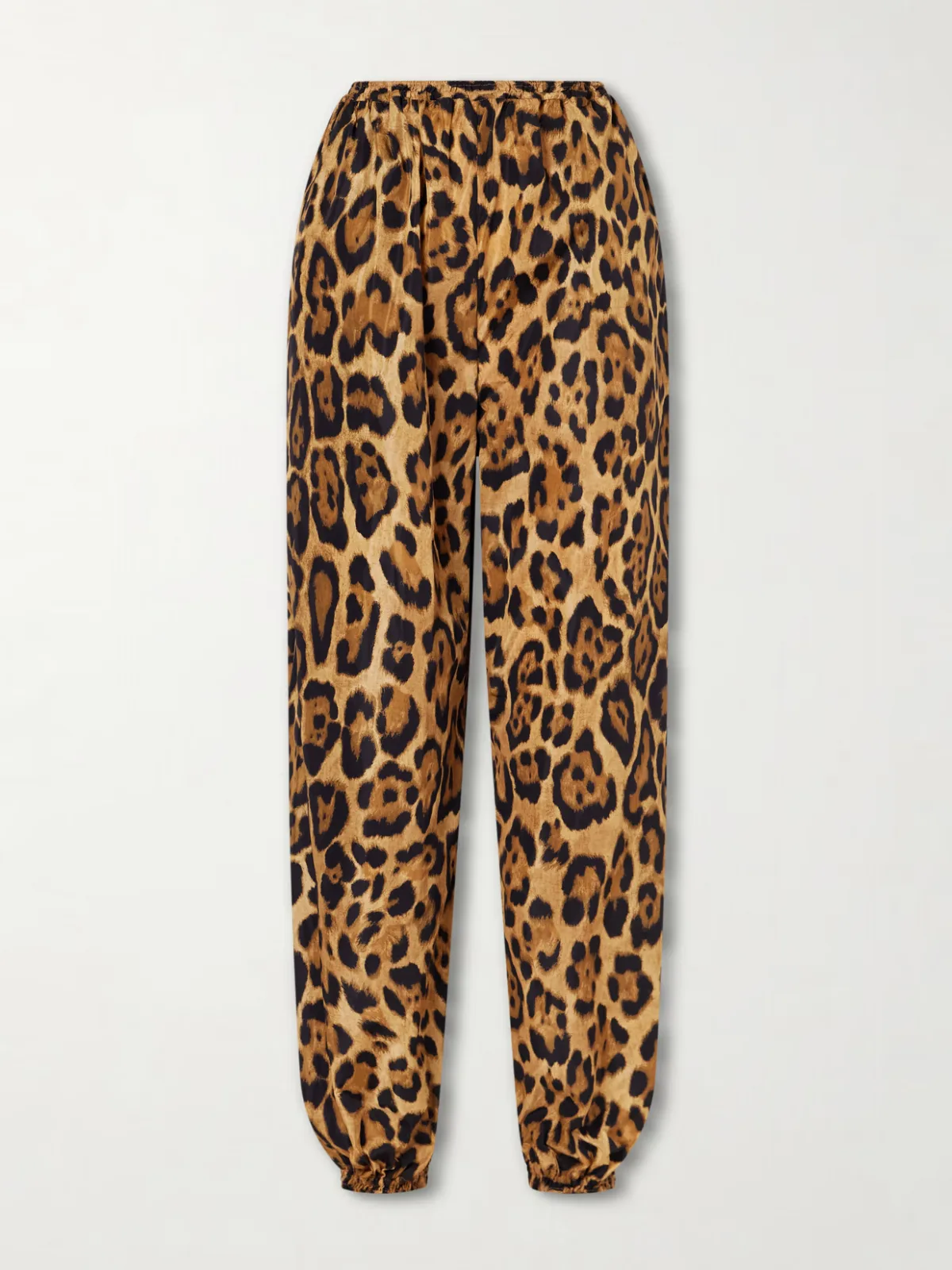 - Leopard-print Tapered Shell Pants -