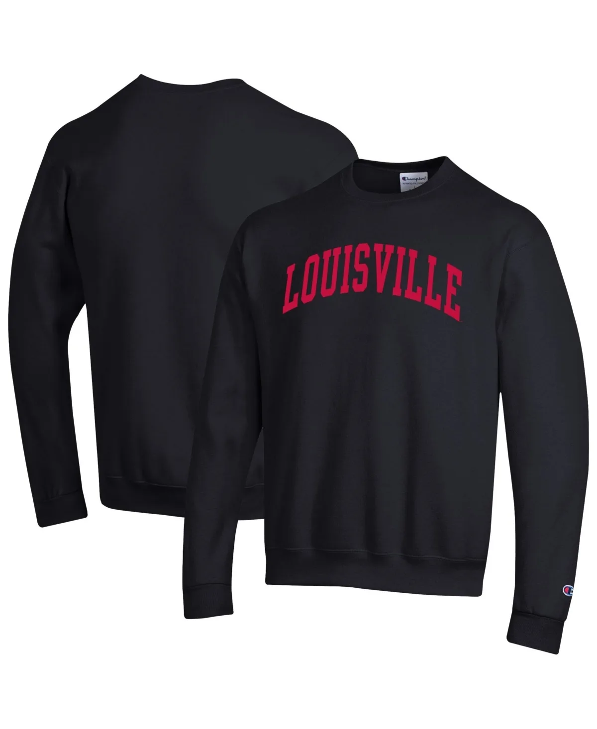 Louisville Cardinals Basic Arch Fleece Pullover Sweatshirt