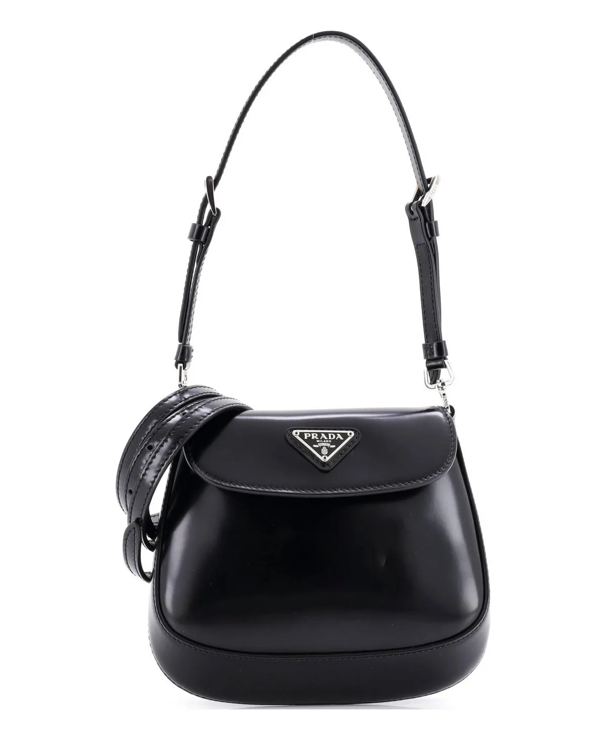 Pre-Owned Prada Mini Cleo Flap Shoulder Bag Spazzolato Leather